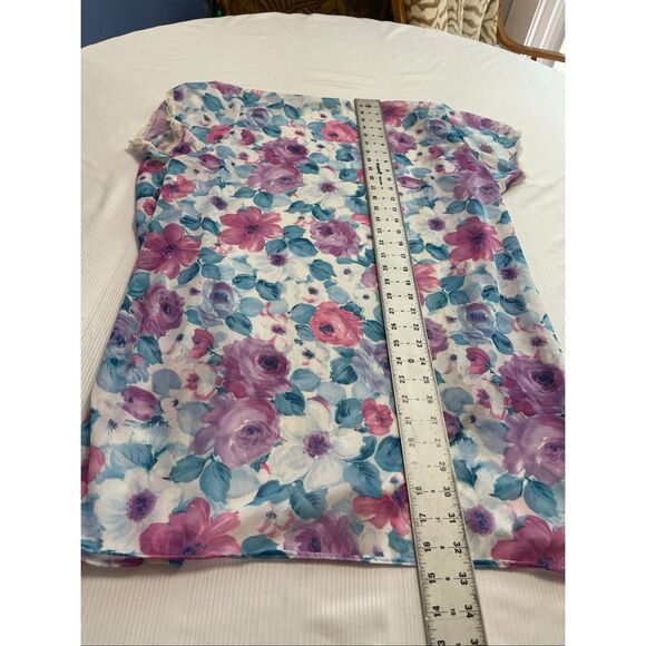 Glencraft x Claudia Phillips Vintage Floral Nightgown Pajama Top Size Medium - Picture 6 of 6